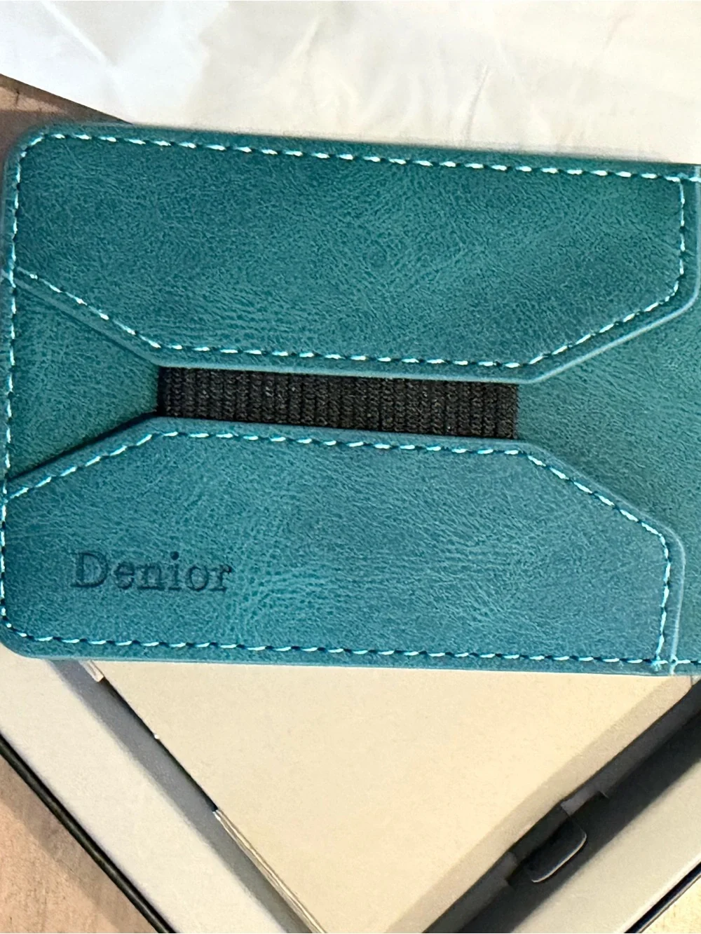 Denior MagSafe Magnetic Slim Wallet Card Holder Teal RFID Phone Wallet w/ Box